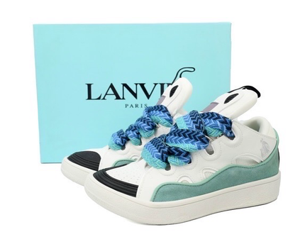 Lanvin Curb Sneakers 'White Green'
