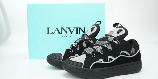 Lanvin Curb Sneakers 'Black Grey'