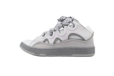 Lanvin Crub Sneakers Grey White High-Top Athletic Sneakers