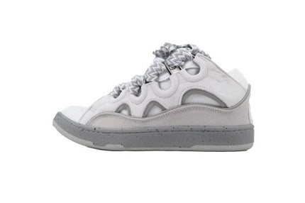 Lanvin Crub Sneakers Grey White High-Top Athletic Sneakers